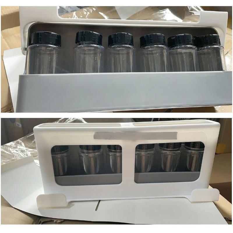 Household Seasoning Bottle Storage Rack Kitchen Hanging Seasoning Can Storage Rack Seasoning Box Household Non Perforated