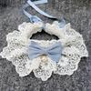 Pet Scarf: Dog Drool Bib with Bell and Bow Tie for Medium/Small Dogs and Cats