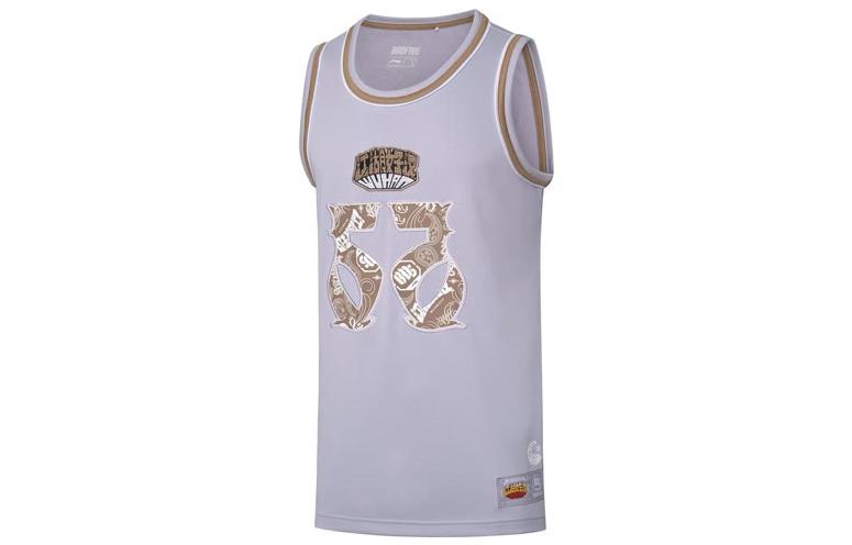 Li Ning Badfive Basketball Jersey Men s Light Purple AAYQ521-2 M