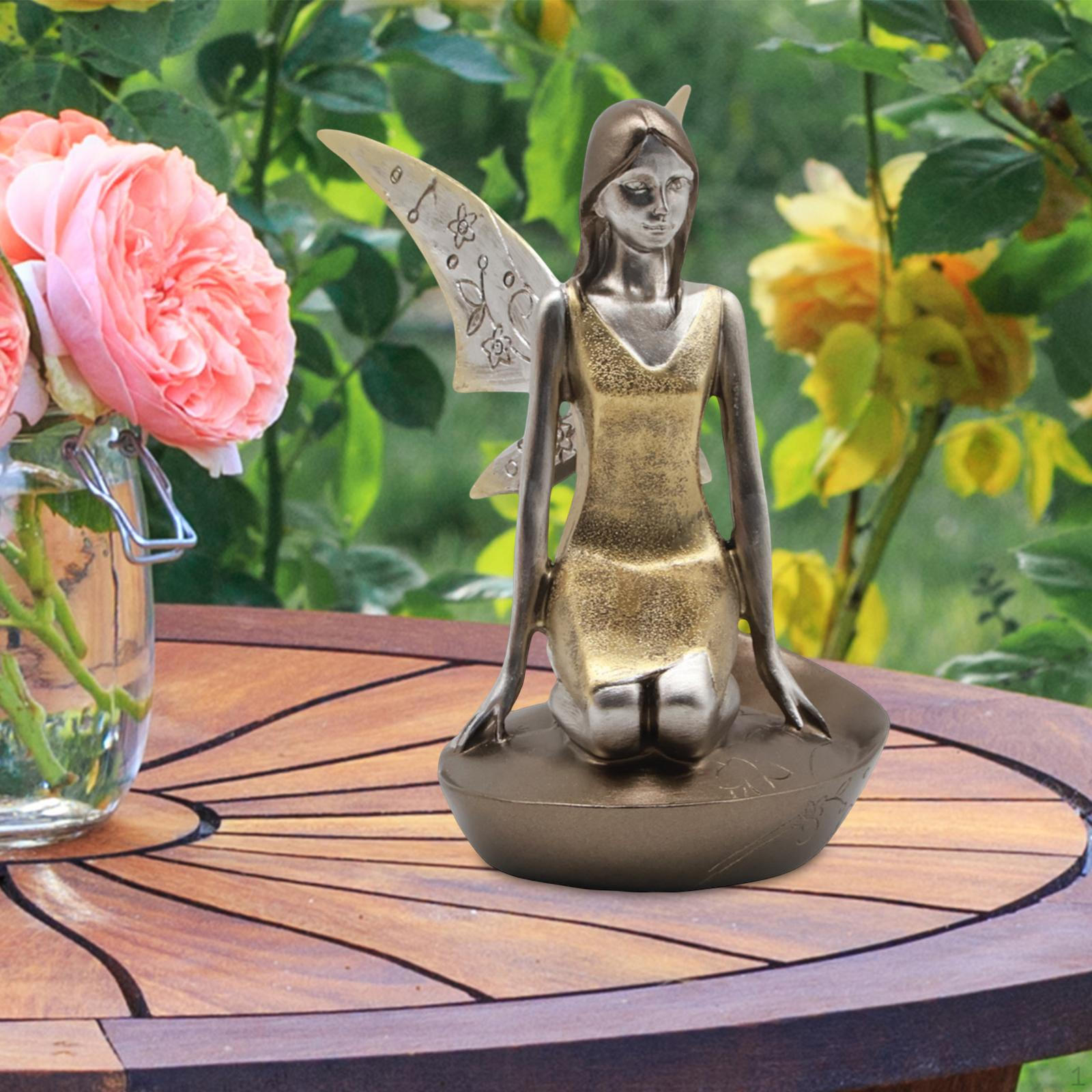 

Collectible Fairy Statue Resin Artwork for Indoor Spaces and Gifts Silver Body