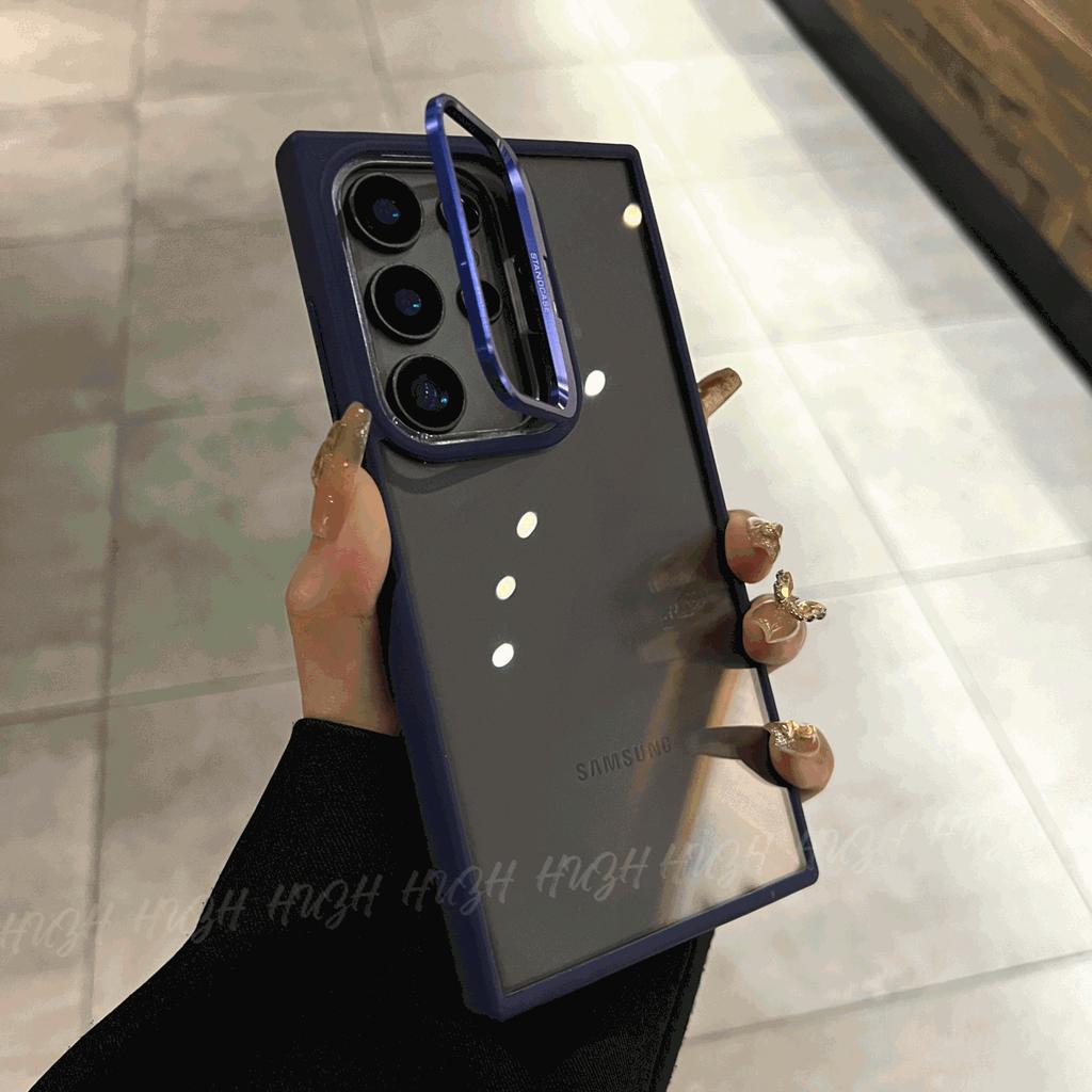 Applicable To Samsung S25ultra Mobile Phone Case S24ultra Magnetic Acrylic S23U Metal Frame Bracket