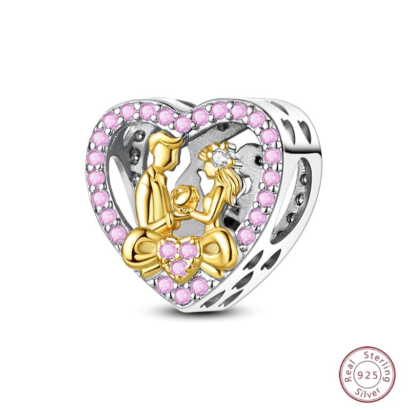 New Original Copper Beaded Bow Charm Blue Beads For Women Exquisite Diy Birthday Jewelry Gifts