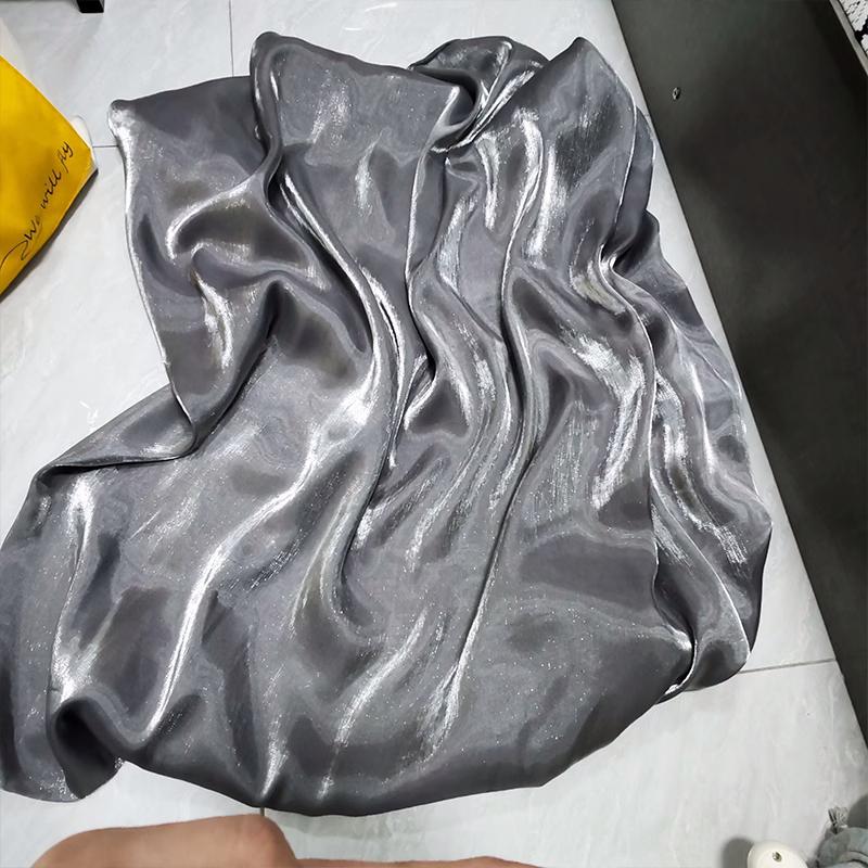 1M Glossy Silk Gradient Fabric Polyester Holographic Gradient Shiny Fabric For Diy Sewing Hanfu Dress Tablecloth Background