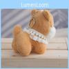 Charming Gray White And Brown Plush Cartoon Dog Keychain For Fun Accessories