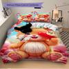 3pcs Anime Teddy Bear Bedding Set - Includes One Quilt Cover and Two Pillowcases (No Core) - Perfect for Bedroom and Guest Room Decoration,
