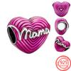Nový módní náramek Charm Fit Přívěsek s balónkem Přívěsek na dudlík pro miminko růžová koloběžka Visací přívěsek 925 Stříbrné šperky