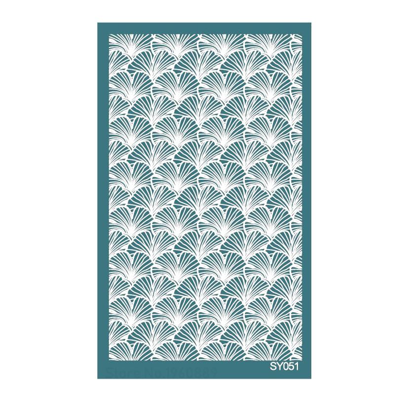 Polymer Clay Silk Screen Stencils Reusable Silkscreen Print Kit for Printing Clay Stamps Jewelry Earrings Decoration Template
