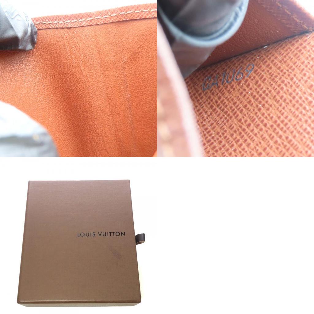 Used LOUIS VUITTON Bifold Wallet Compact zip M61667 Monogram Brown Accessory