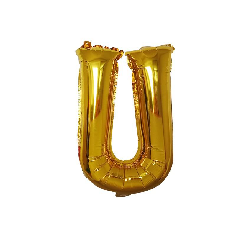 32-Inch Shiny Gold Alphabet Foil Balloons for Weddings & Birthdays