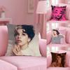 M-Melanie M-Martinez Singer Pillow Case Anti-dustmite Pillowcase Invisible Zipper Silky Short Plush Sofa Cushion Cover
