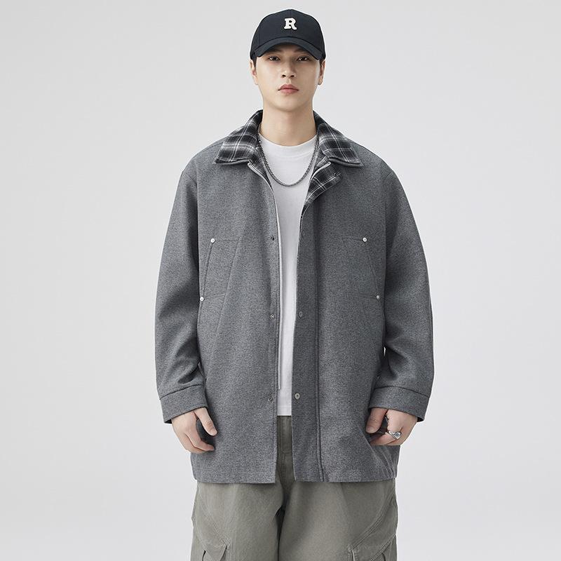 

Men s Long Coats, New Jackets, Jackets, Plaid Lapels, Fashionable Urban Relaxation and Leisure. 3XL