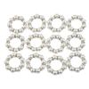 Dekorativa servettringar för fest Inre diameter 4 cm Kökservettring 12 st/set Plastbordsdekoration Bröllop Vit
