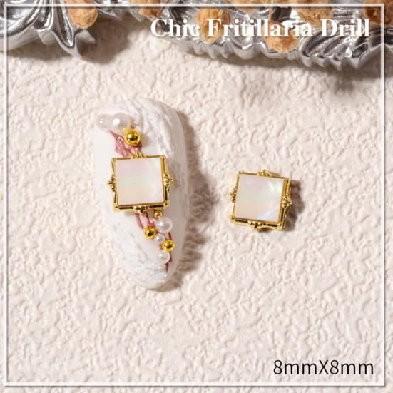 10Pcs/Set Nail Ornament Luxury 3D Effect Colorful Alloy Fritillary Symphony Nail Rhinestones for