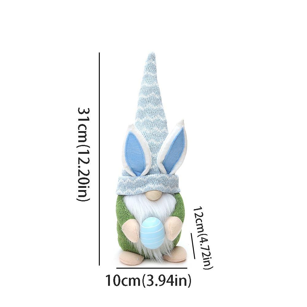 Strickstoff Gestrickte gesichtslose Puppe mit Ei Hase Puppe Niedliches Design Zwergpuppe Heimdekoration