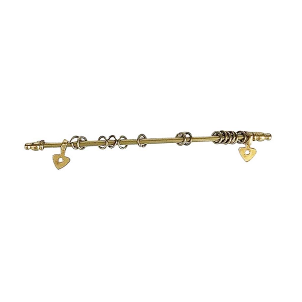1/12 Scale Miniature Curtain Rod Model Figurine For Dollhouse Accessories Realistic Golden Finish Detailed Scene Display