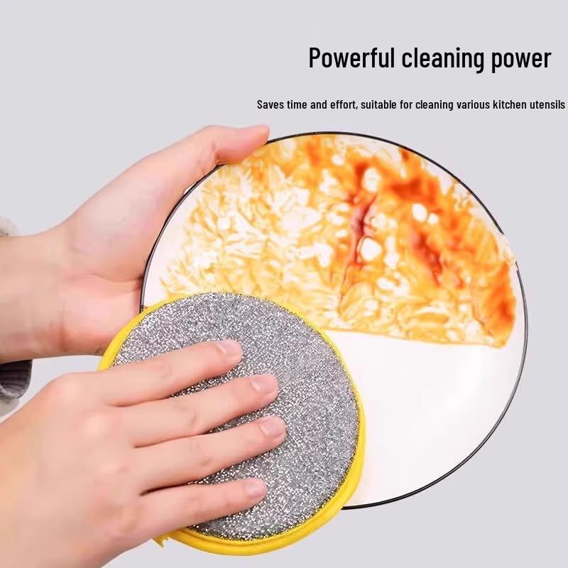 Yuanbao Oil-Repellent Double-Sided Sponge Cloth for Durable, Water-Absorbent Kitchen and Household Cleaning & Scrubbing.