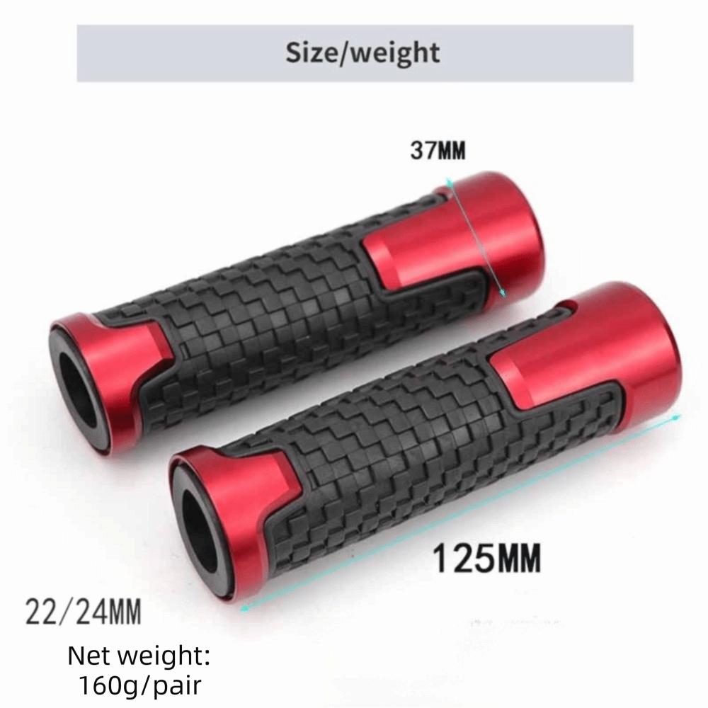 Rubber Moto Handlebars Grip CNC Aluminum Moto Handle Grip Handlebar Hand Grips Motorbike Parts