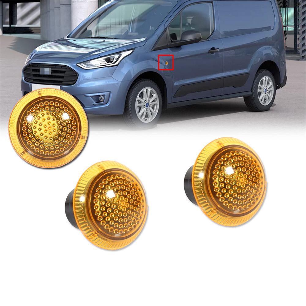 2x Amber Side Fender Marker Repeater Light for Ford Transit Connect 9T1Z13K376A