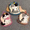 Cute Coral Fleece Cat Hand Towel Soft Strong Water Absorption Hanging Handkerchief Thickened Bathroom Kerchief Bathroom