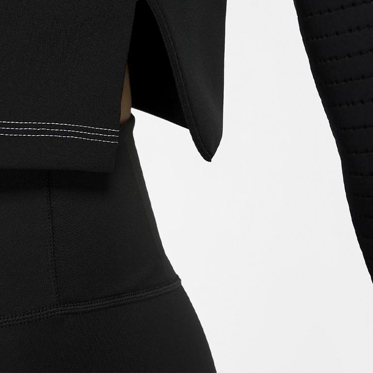 Nike Pro Luxe Sports Training Knit Pullover Crewneck Sweatshirt Women Sweatshirt Black CU5746-010