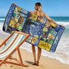 Van Gogh Painting Print Beach Towel, Large Soft Quick Dry Towel for Beach Camping Swimming