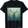 Mystical Deer Playing Flute Fantasy Forest Animal T-Shirt