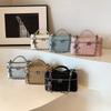 Neue modische High-End-Ketten-Tasche in Unifarbe, tragbar, Schultertasche, Umhängetasche, trendige Damenhandtasche
