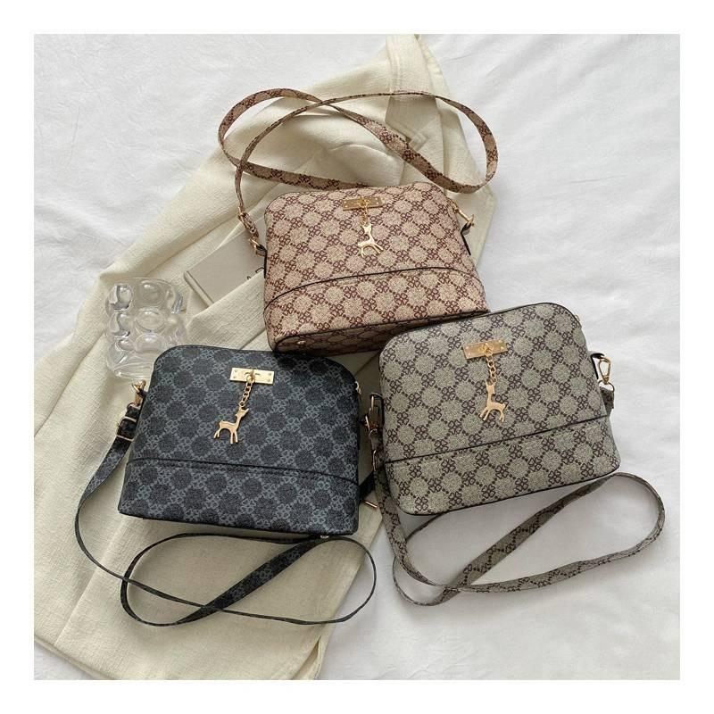 Stilvolle Pendler-Umhängetasche aus PU-Leder für Damen mit schickem Design in Khaki