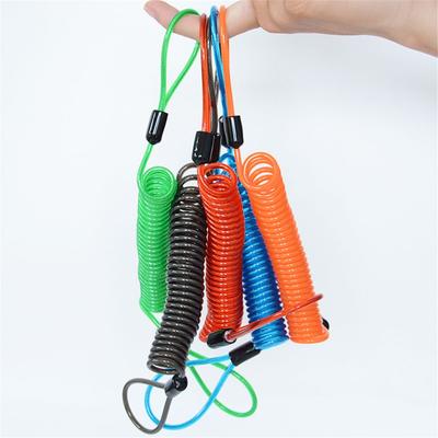 2,5 m Sicherheitsscheibenbremse Diebstahlsicherung Erinnerung Motorradalarm Bold Spring Cable Helmdraht Fahrradschlossseil