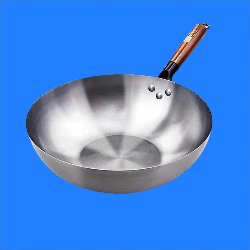 Wu Tuo 34cm Fine Iron Flat-Bottom Wok