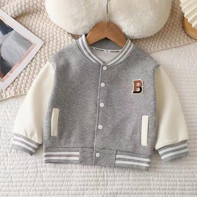 Giacca da baseball da ragazzo Giacca neonato con lettera Girocollo Primavera Autunno Moda Bambina Casual Sportivo Capospalla 12M-12 Anni