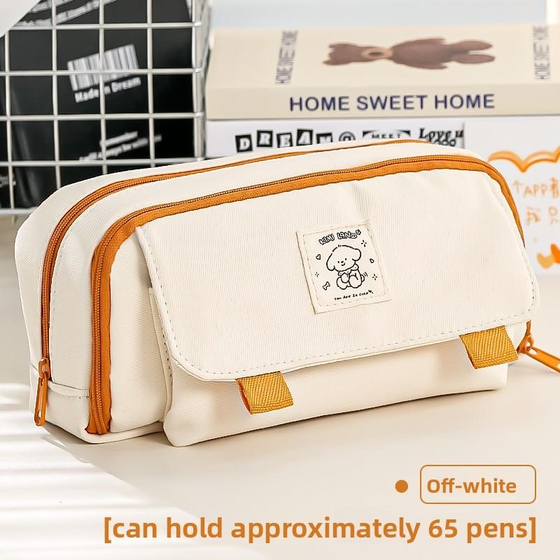 Girls Pen Case Spacious Durable Fabric Organizer For Middle School Students Stationery