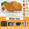 2PCS Air Fryer Stainless Steel Rack Tray Steaming Racks Air Fryer Tools Baking Pan BBQ Gril Baking Accessories Cooking Tools New