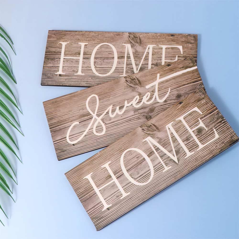 Rustic Style Wooden Wall Ornament Personalized English Letter Hanging Board  Living Room