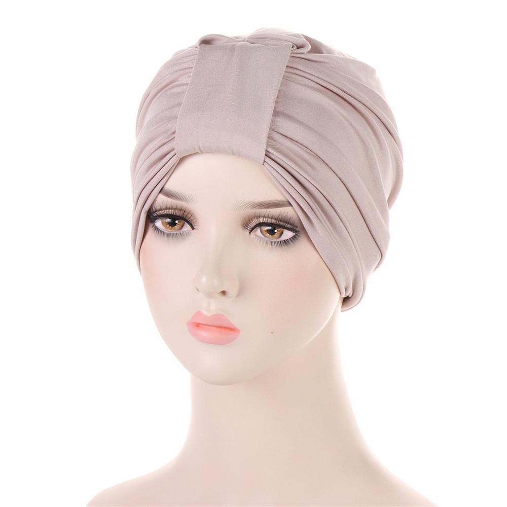 Indian Turban Muslim Women Hijab Floral Printed Hat Cancer Chemo Cap Islamic Hair Loss Cover Beanie Bonnet Head Scarf Pleated