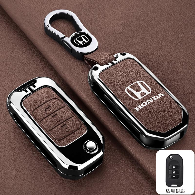 Zinc Alloy Car Flip Smart Key Case Cover Protection Shell For Honda Civic 4d 9th Gen 10 Accord XRV Life Jazz Crv Fit CR-V Crider