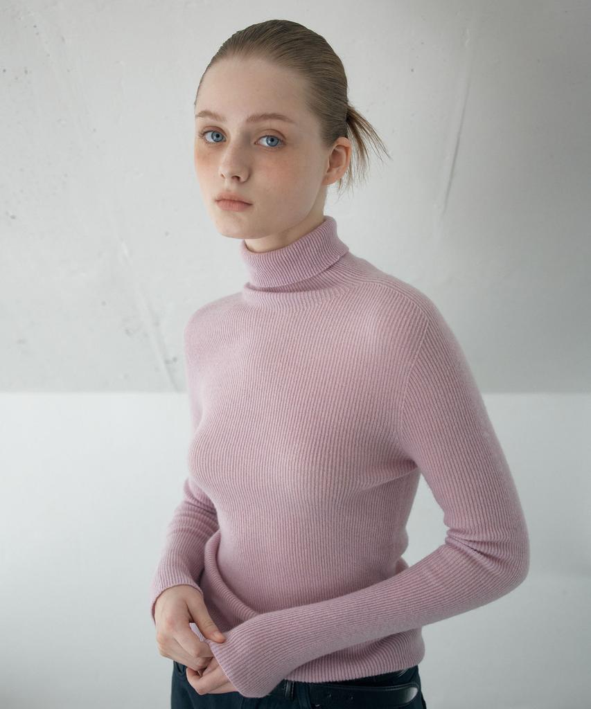AHWE Wool Turtleneck Pull-Over_Baby Pink