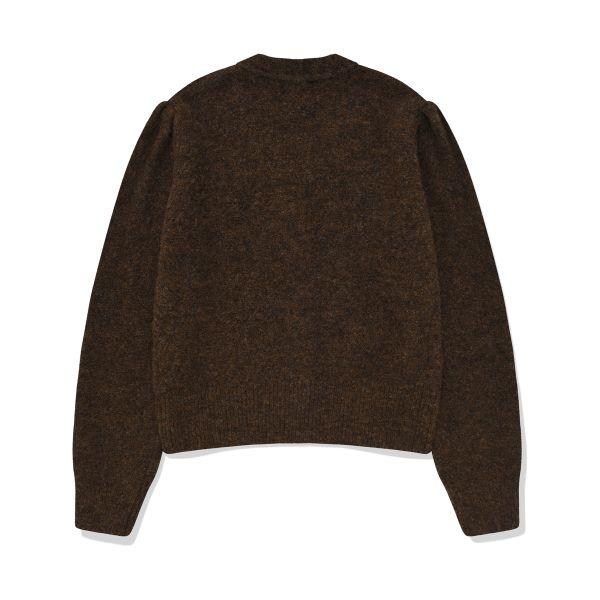 Covernat Logo V-Neck Cardigan Melange Sweater Women sweater Brown CO2304KT81BR