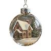 Christmas Ball Ornaments Snow House/Tree/Santa Clear Xmas Ball Hanging Decoration for Holiday Winter Tree Decor
