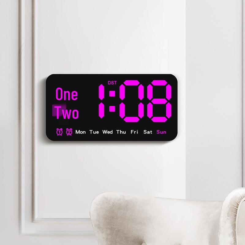Multifunctional Wall Clock 6638: Large Screen, Dual-Use, Temperature Display, Living Room Alarm Clock