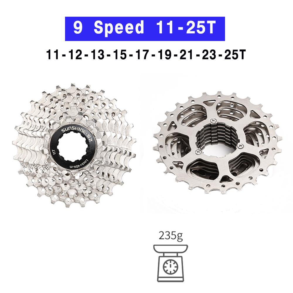 

Кассета для шоссейного велосипеда 8, 9, 10, 11, 12 скоростей Velocidade 11-25T 28T 30T 32T 34T 36T Велосипед MTB Freewheel Cassette Sprocket для HG 9 Speed 11-25T