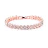 Chic Rhinestone Zircon Jewelry Set: Necklace, Earrings, Ring & Watch for Women