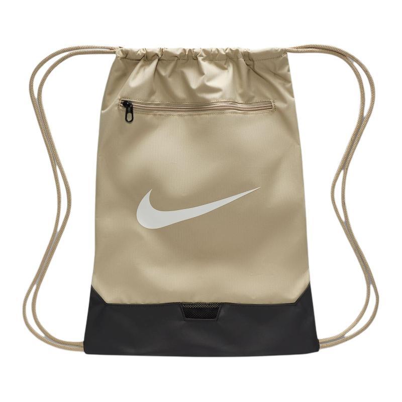 Nike Brasilia Fabric Backpack Unisex Desert Khaki & Black & Sail White Casual DM3978-253