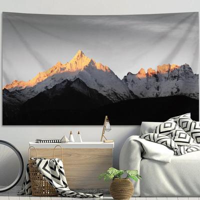 Sunshine Golden Mountain Scenery Tapestry Creative Art Wall Hanging For Bedroom Living Room Home Decor