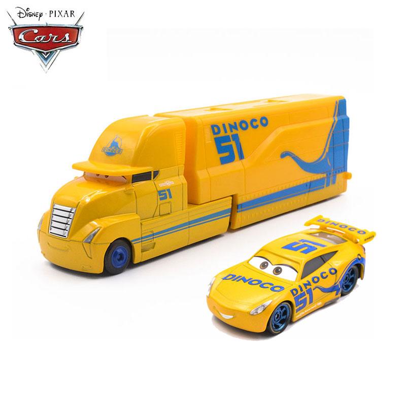 1:55 Disney Pixar Carros 3 Relâmpago McQueen Black storm Jackson Cruz Tio Mack Caminhão Série Carros de Liga Leve Brinquedos brinquedo de menino presente para criança