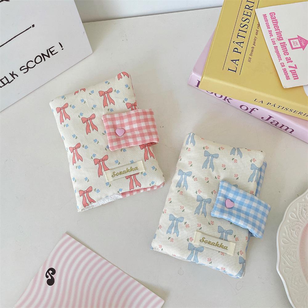 Korean Girly Heart Floral Book Cover for Journals & Diaries - Portable Pocket Size