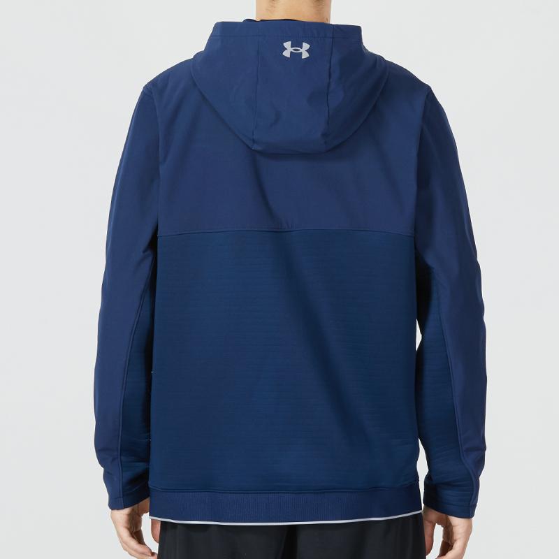 Under Armour Storm Daytona Fz Sports Casual Warm Hooded Jacket Men Jackets Blue 1373412-408