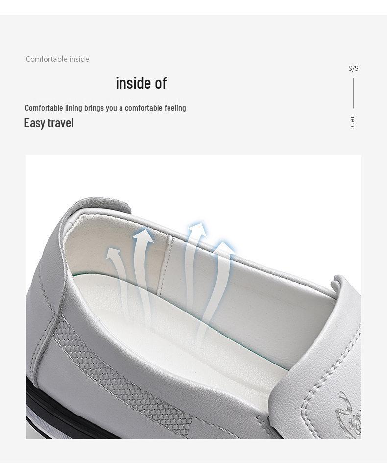 Men's Summer Breathable Casual Fashion Leather Shoes - Korean Style Trend