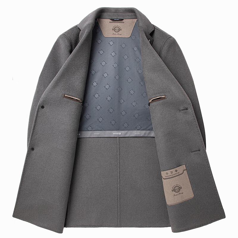 FAPAI Men's Merino Wool Blazer Collar Overcoat