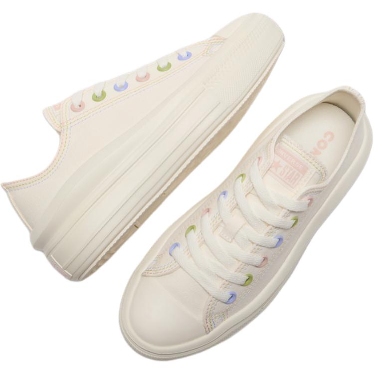 Converse All Star Move comfortable versatile durable low-top canvas shoes women's off-white